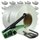 Gewebtes Umreifungsset HD 19 mm 200 m, Spanngerät