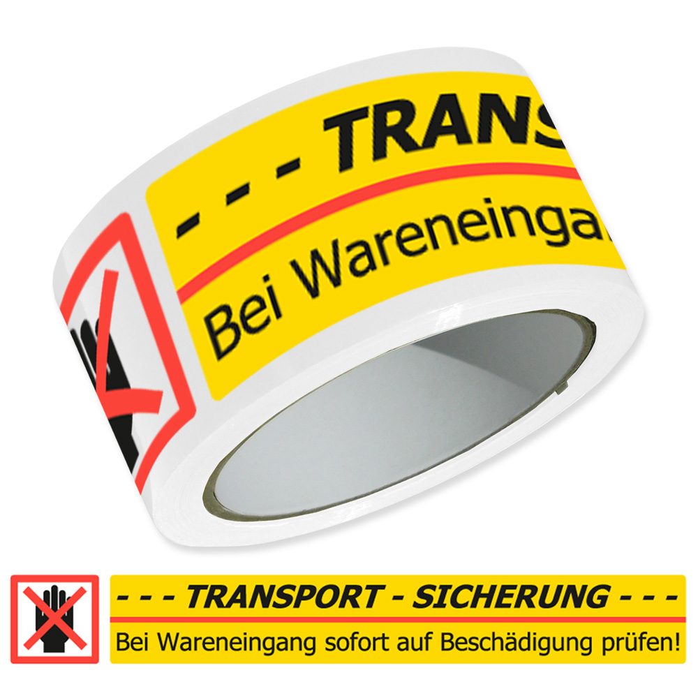 PP-Packband Transport-Sicherung, gelb, 50 mm