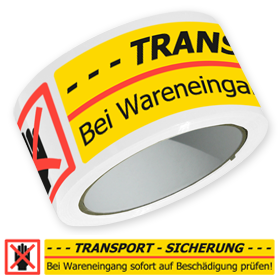 PP-Packband Transport-Sicherung, gelb, 50 mm