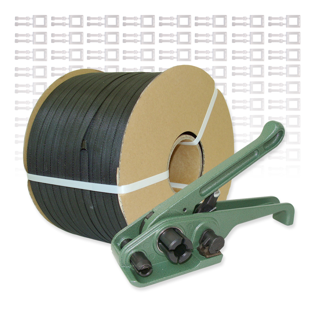 PP-Umreifungsband-Set, 12,0x0,45mm, 600m