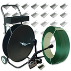 PET-Umreifungsset 12 mm komplett mit Abrollwagen