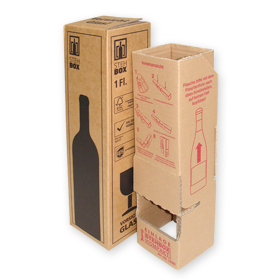 15 x 1-er Flaschenversandkarton für DHL + UPS