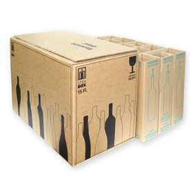 15 x 15-er Flaschenversandkarton für DHL + UPS