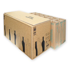 15 x 18-er Flaschenversandkarton für DHL + UPS