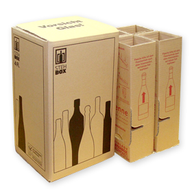 15 x 4-er Flaschenversandkarton für DHL + UPS