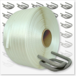 Textil Umreifungsband Spar-Set gewebt, 25 mm - 500 lfm